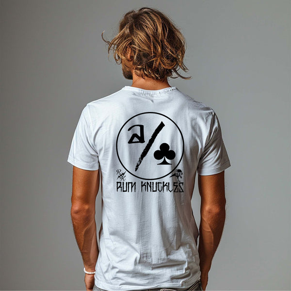 rum knuckles RUM KNUCKLES ACE CLUB T-SHIRT White
