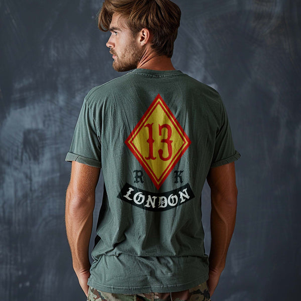 rum knuckles RUM KNUCKLES DIAMOND 13 T-SHIRT Black