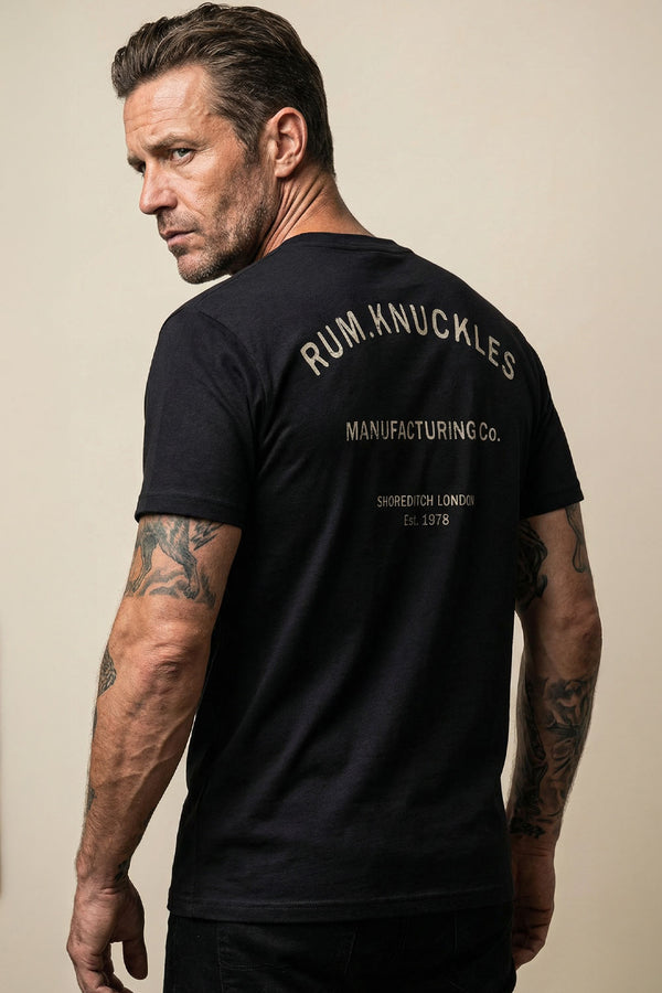 rum knuckles Rum Knuckles - MFG CO. T-Shirt - Black