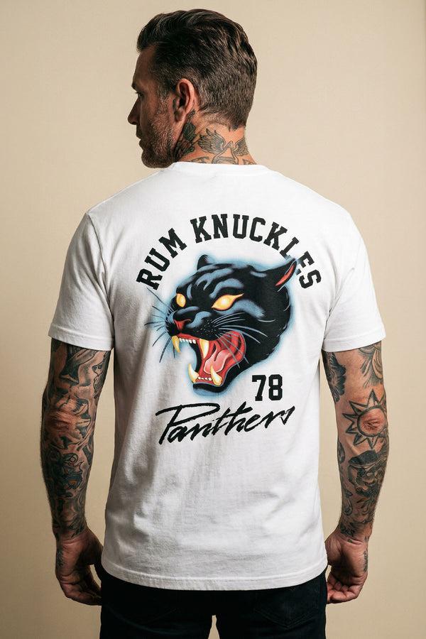 Rum Knuckles Rum Knuckles - Panther T-Shirt - White
