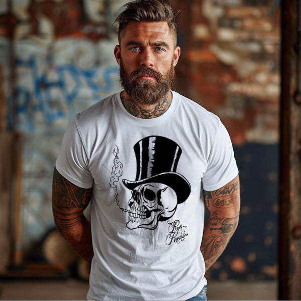 rum knuckles RUM KNUCKLES TOPHAT T-SHIRT White