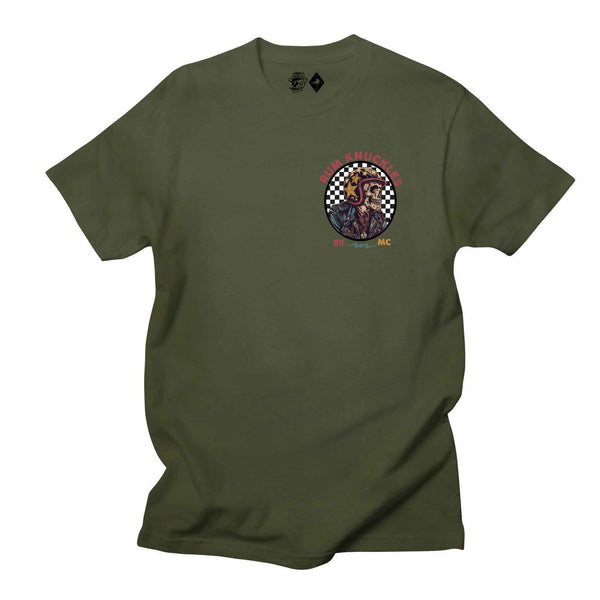 Rum Knuckles Skull Moto T-Shirt