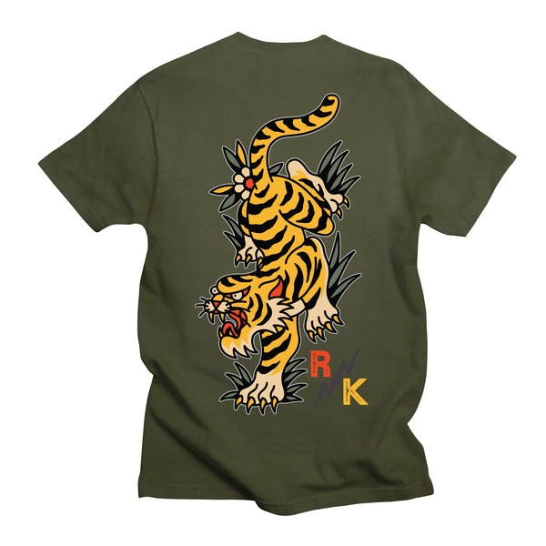 Rum Knuckles Tattoo Tiger T-Shirt