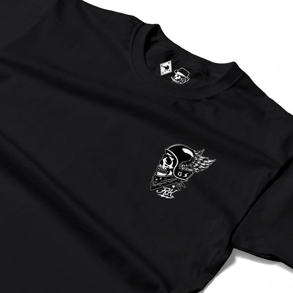Rum Knuckles RUM KNUCKLES WINGED BIKER T-SHIRT Black Rum Knuckles London