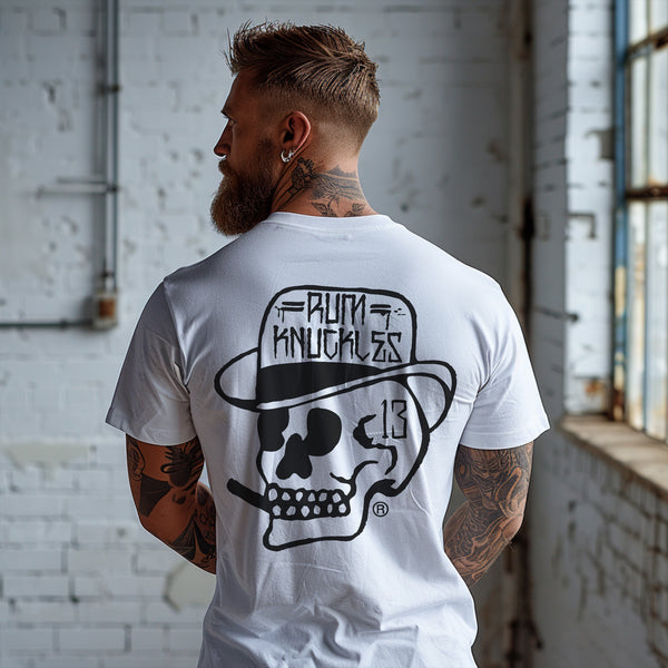 rum Knuckles Smokin Skull T-Shirt Rum Knuckles London