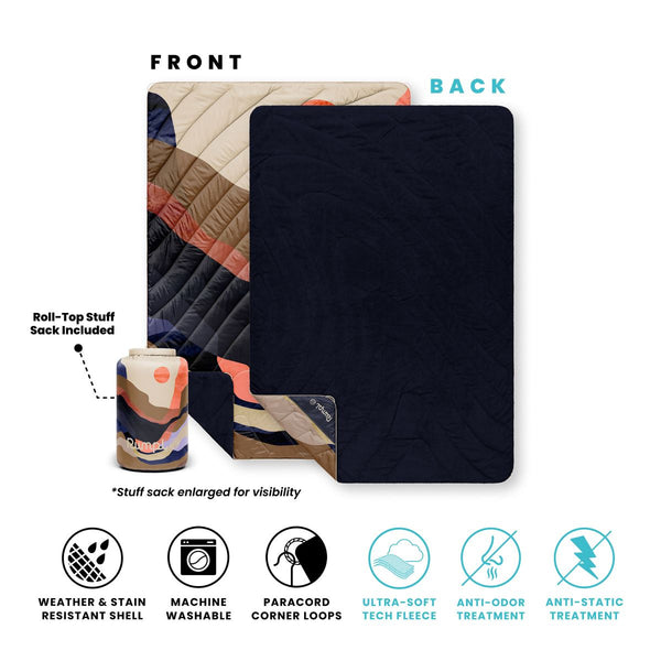 Rumpl Fleece Puffy Blanket Valley Dawn