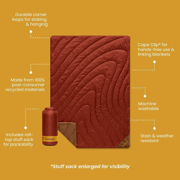 Rumpl Original Puffy 2 Person Blanket Sedona