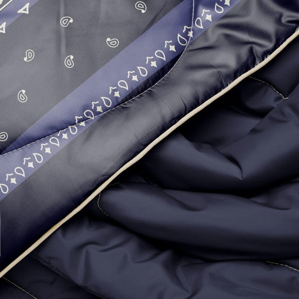 Rumpl Original Puffy Blanket Midnight Mesa Bandana
