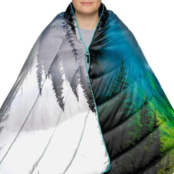 Rumpl Original Puffy Blanket Olympic Fog