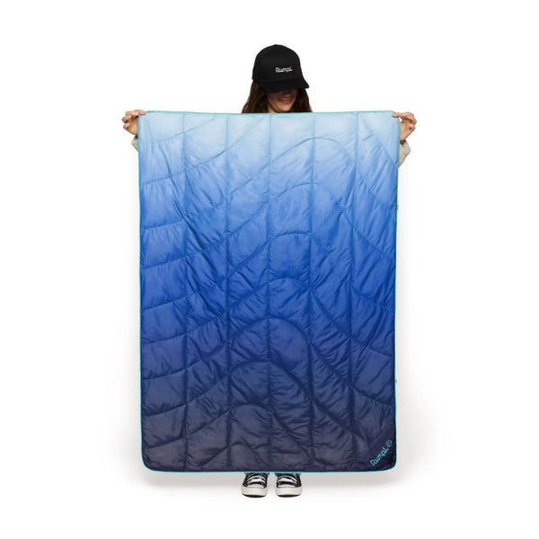 rumpl Travel Puffy Blanket Burning Blue Fade