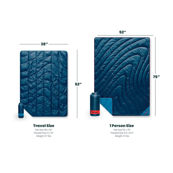 Rumpl Travel Puffy Blanket Seafoam