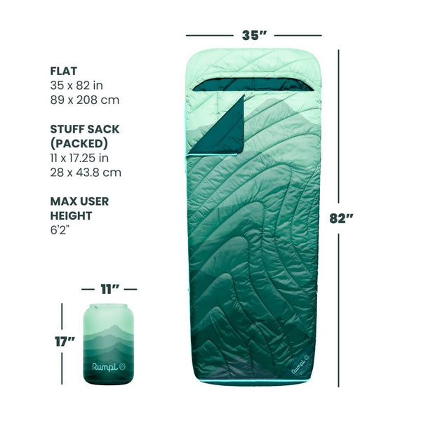 Rumpl Wrap Sack 20° Sleeping Bag Cascade Fade