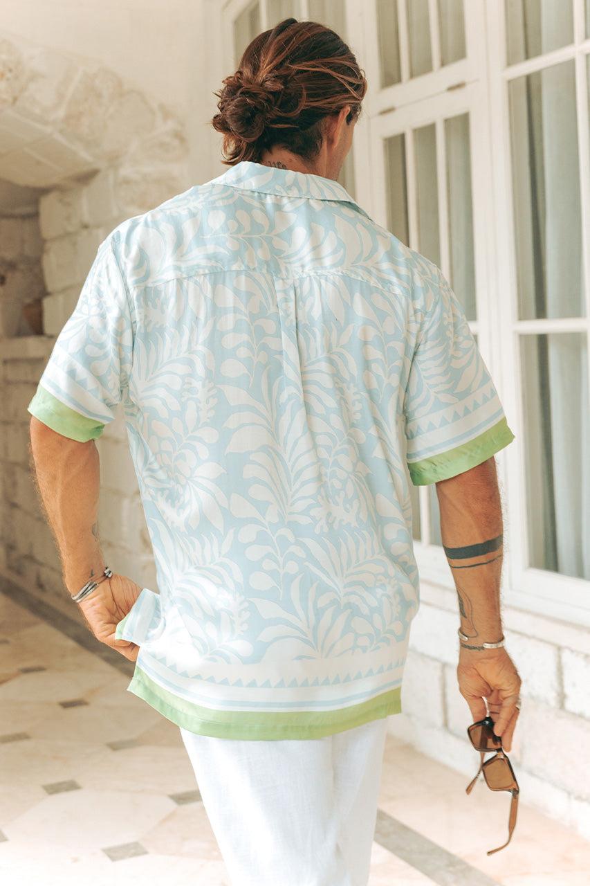 Runaway The Label AKIO SHORT SLEEVE SHIRT - AKIO SKY BLUE