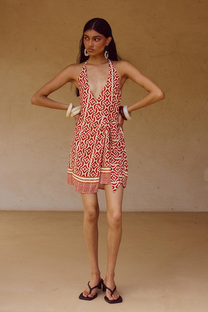 Runaway The Label ALARA HALTER MINI DRESS - ALARA RED