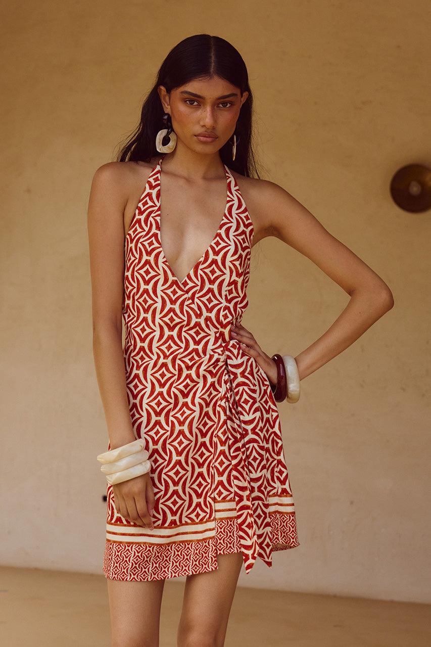 Runaway The Label ALARA HALTER MINI DRESS - ALARA RED