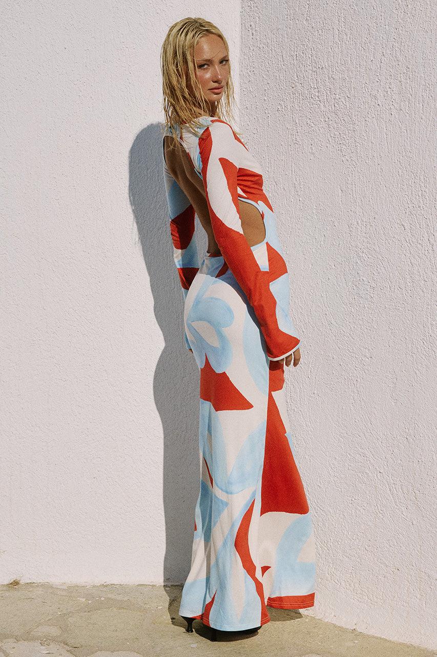 Runaway The Label AMOREE LONG SLEEVE MAXI DRESS - AMOREE RED