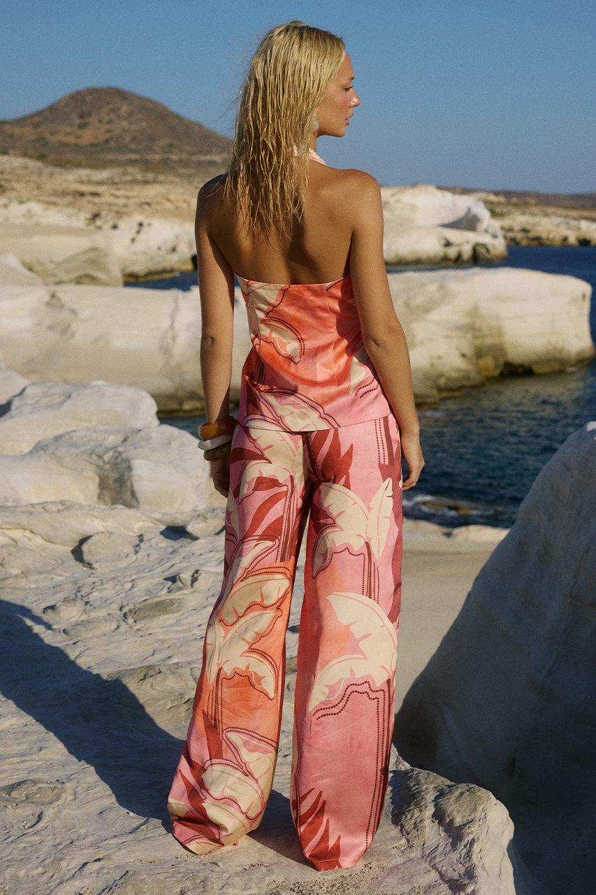 Runaway The Label KAELI ELASTICATED PALAZZO PANT - KAELI BERRY