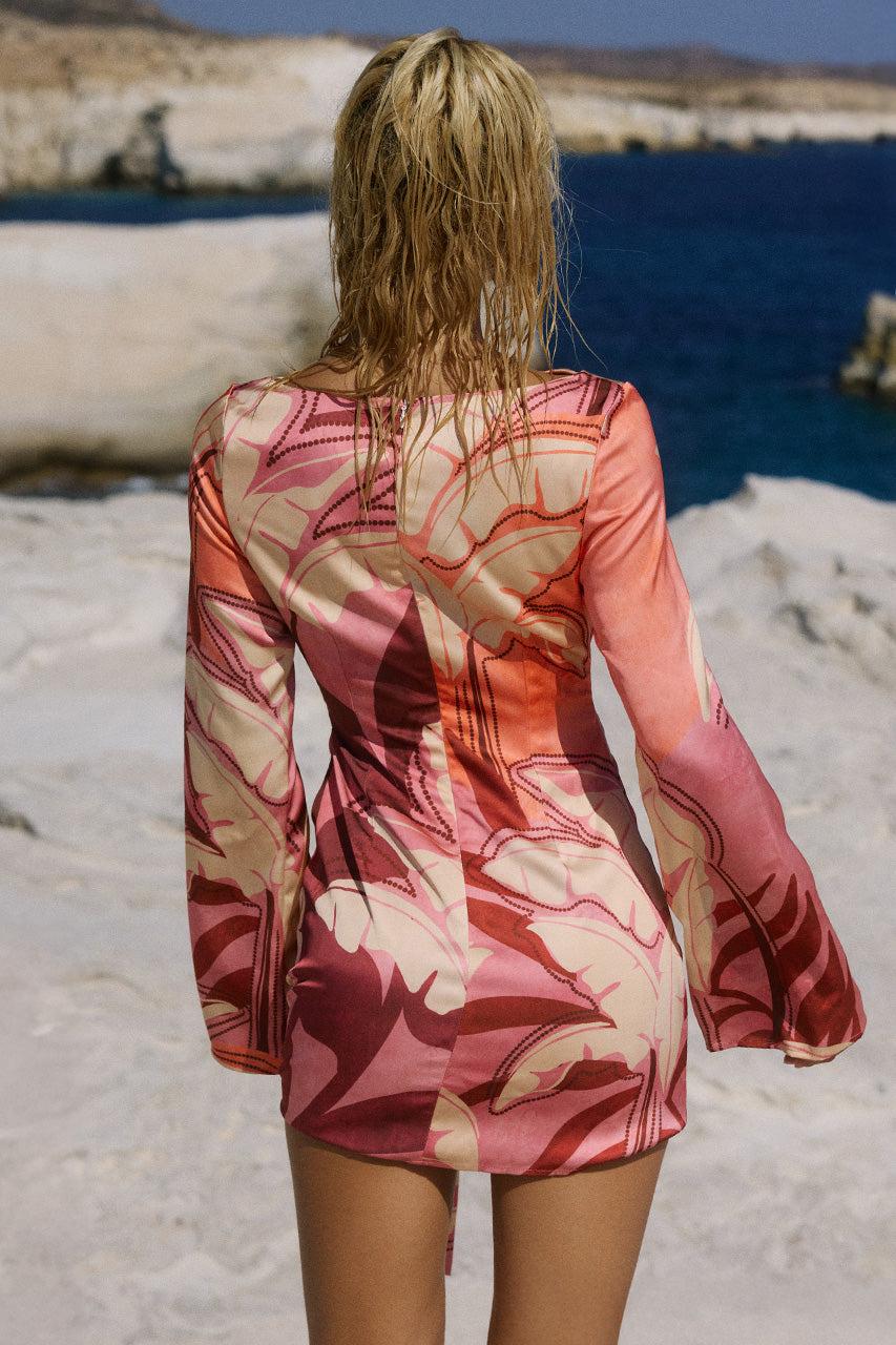 Runaway The Label KAELI LONG SLEEVE MINI DRESS - KAELI BERRY