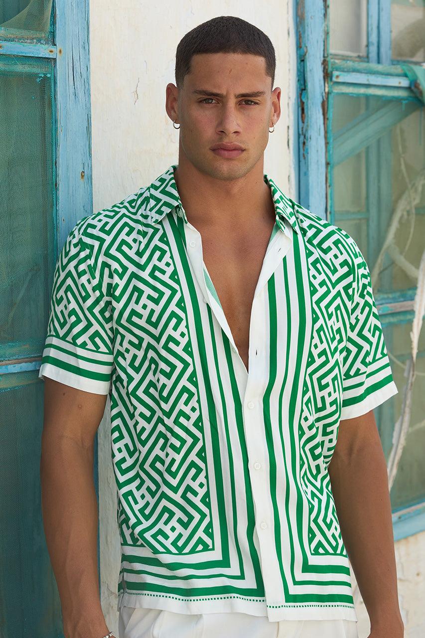 runaway the label MIRKO SHORT SLEEVE SHIRT - MIRKO GREEN