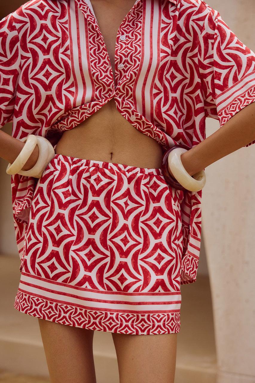 Runaway The Label ALARA MINI SKIRT - ALARA RED