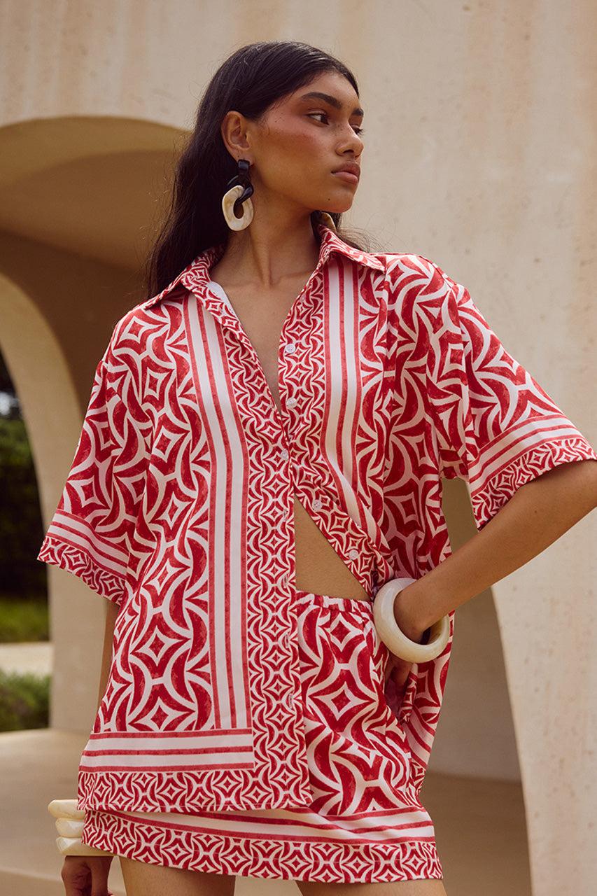 runaway the label ALARA MINI SKIRT - ALARA RED