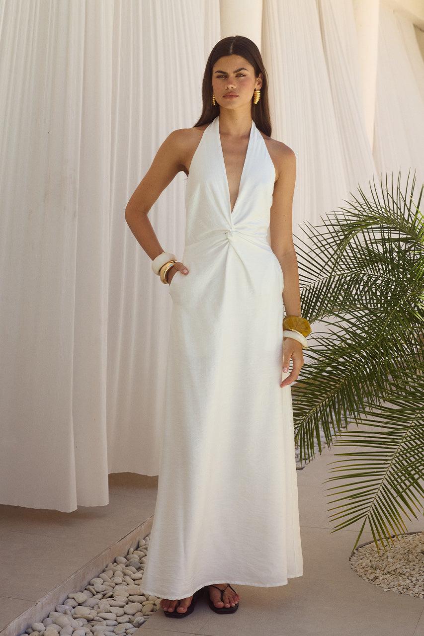 Runaway The Label ARLI MAXI DRESS - WHITE