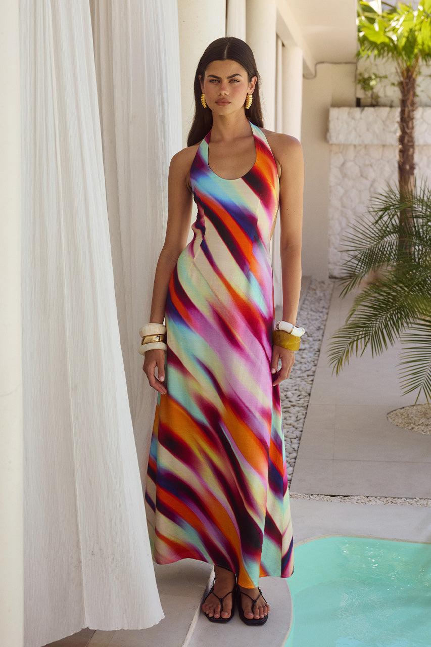 runaway the label AURA MAXI DRESS - AINSLEY PINK
