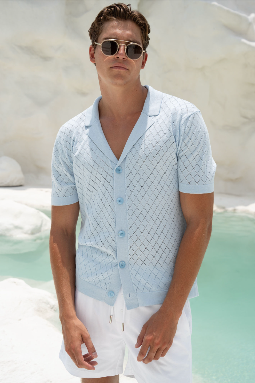 Runaway The Label BILLIE SHIRT - ICE BLUE