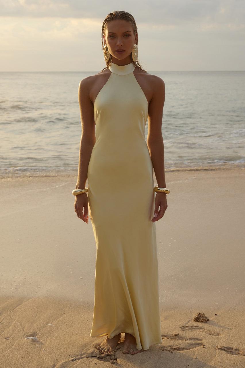 runaway the label BRIGITTE MAXI DRESS - LEMON