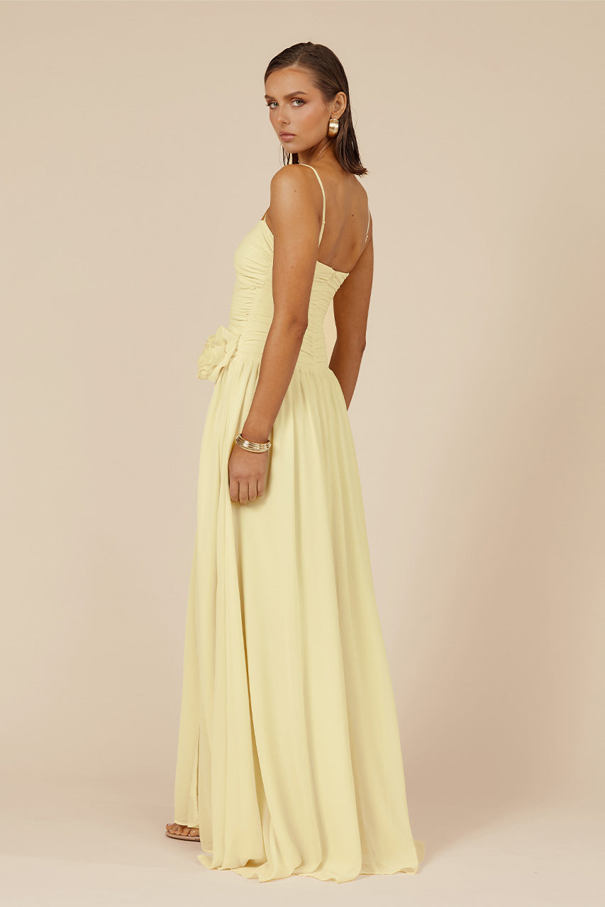 Runaway The Label DANIKA MAXI DRESS - LEMON