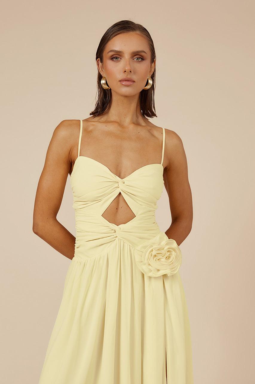 Runaway The Label DANIKA MAXI DRESS - LEMON