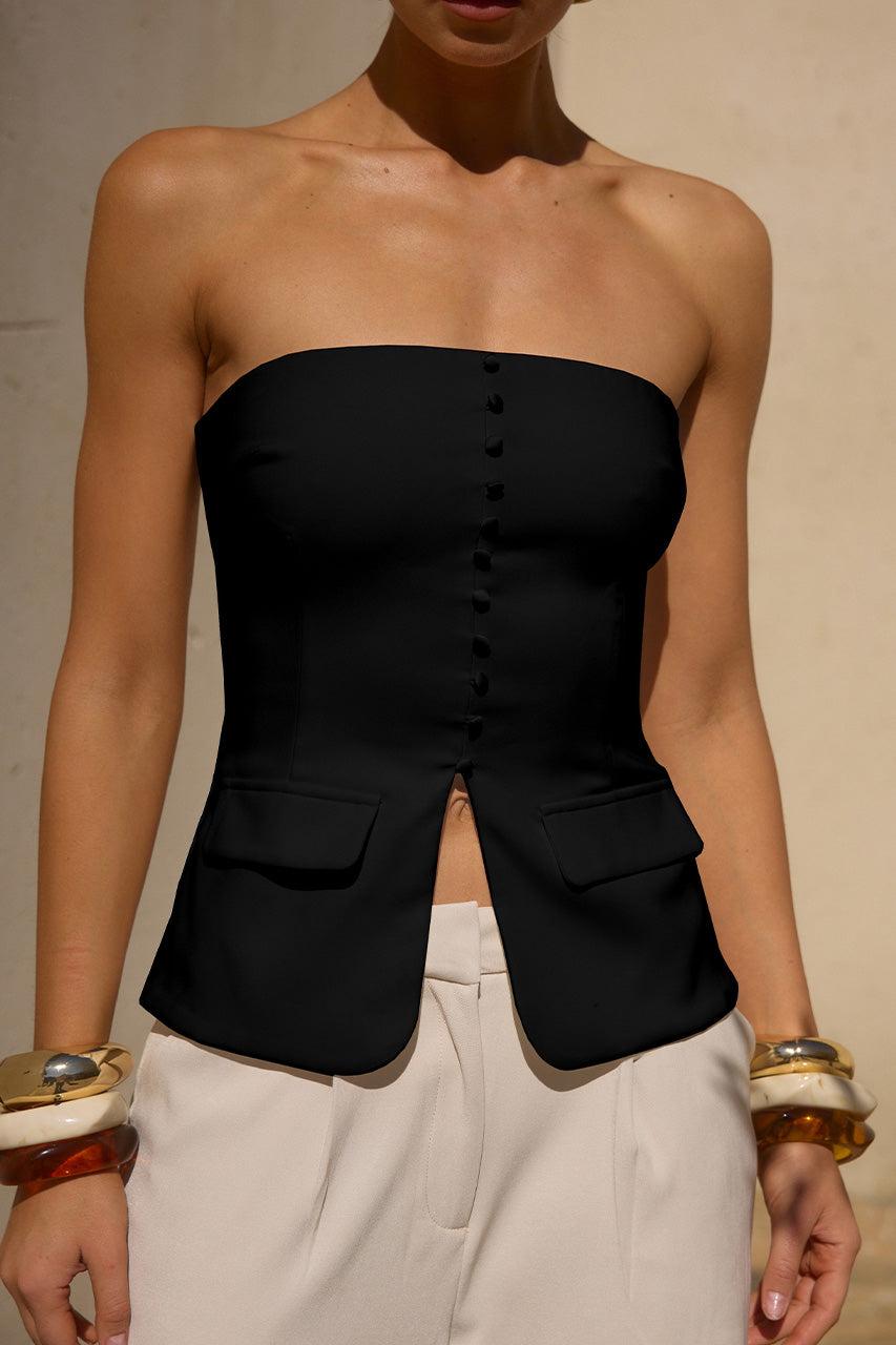 Runaway The Label DOLTON TOP - BLACK