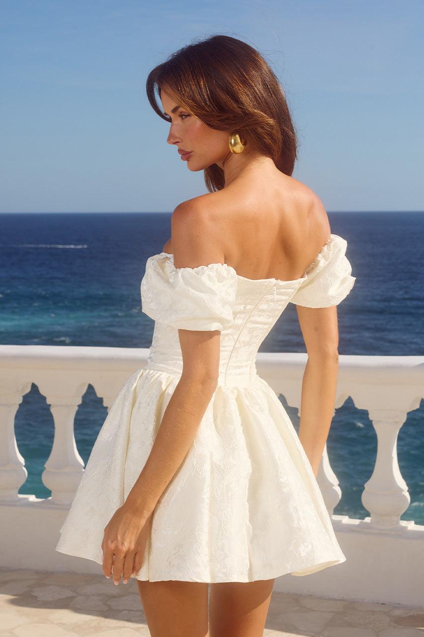 Runaway The Label ELODIE MINI DRESS - IVORY