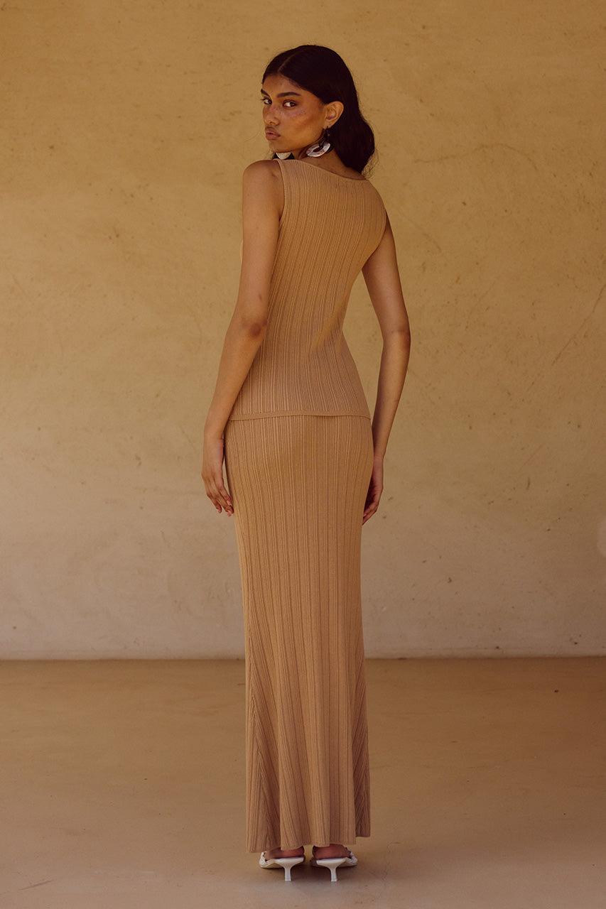 Runaway The Label ELOWEN KNIT TOP - FAWN