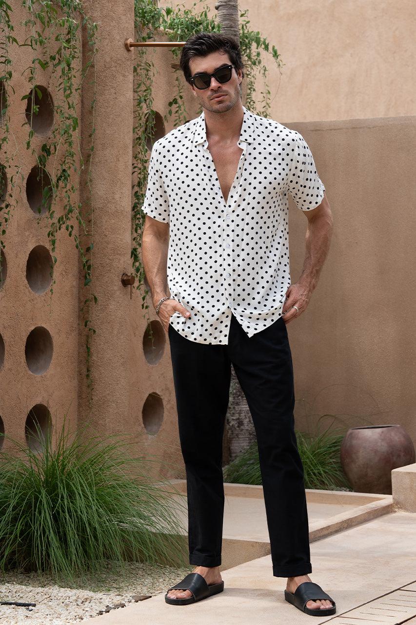 Runaway The Label ELTON SHIRT - WHITE DOT