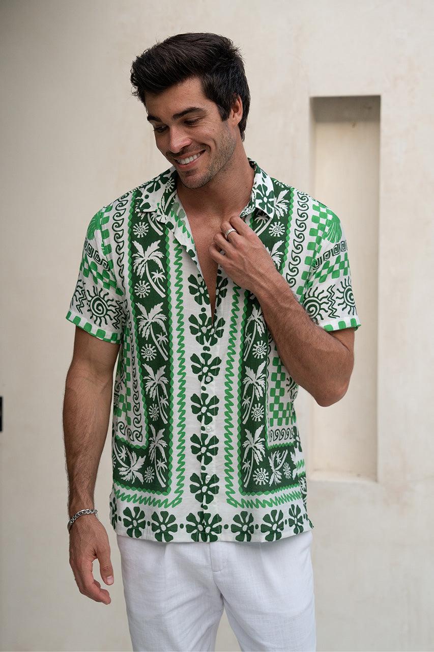 runaway the label EMERSON SHIRT - GREEN