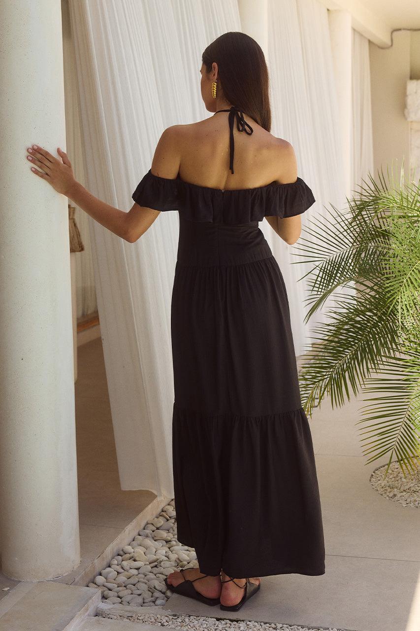 Runaway The Label ETALLIA MAXI DRESS - BLACK