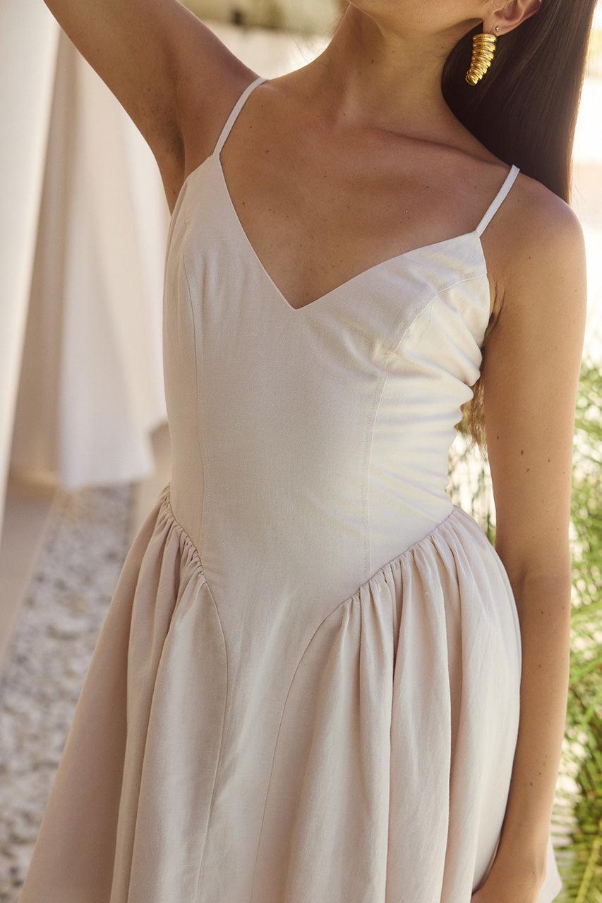 Runaway The Label HENRIETTA MINI DRESS - SAND