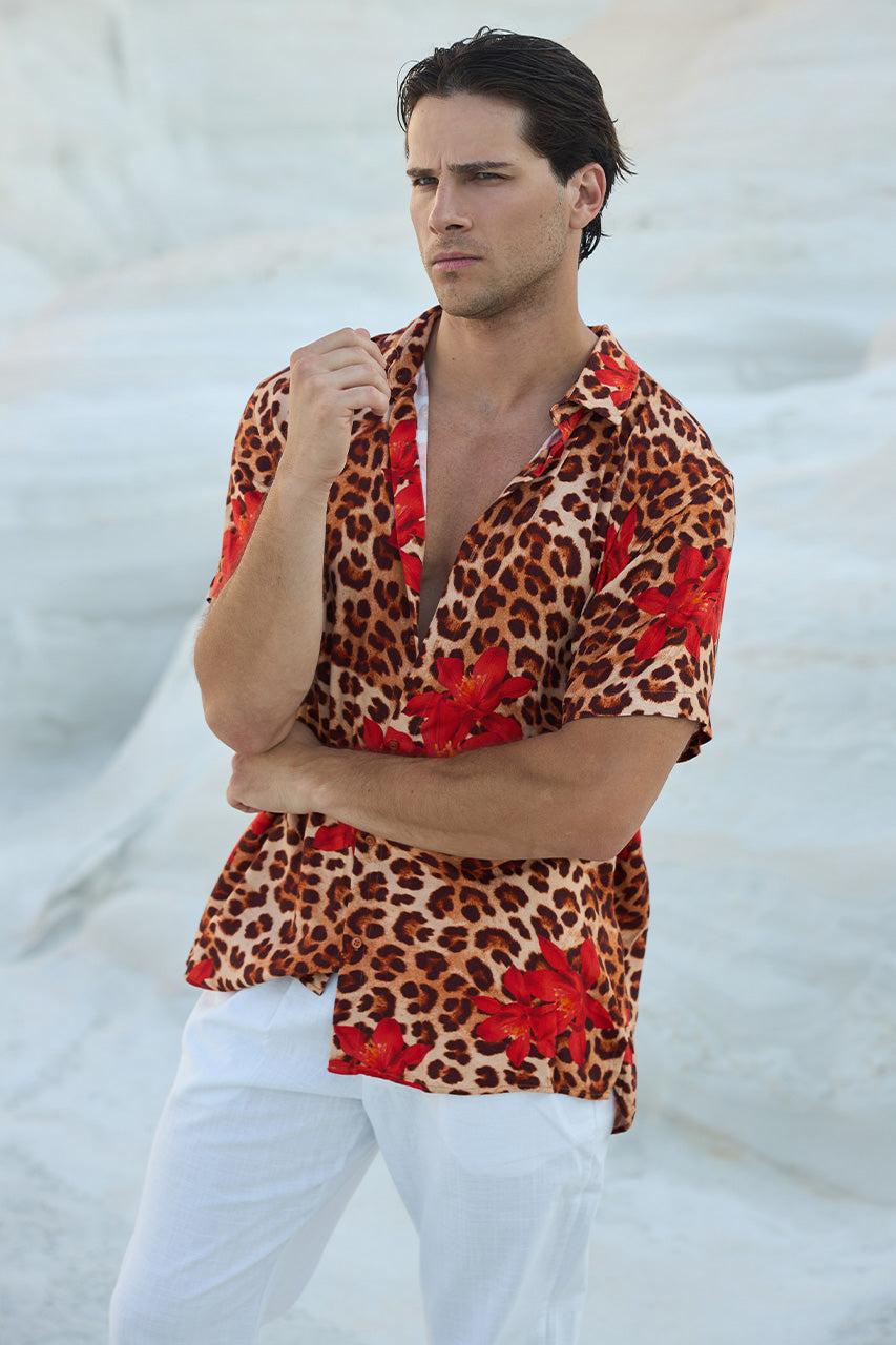 Runaway The Label JARIO SHIRT - LEOPARD ROSE
