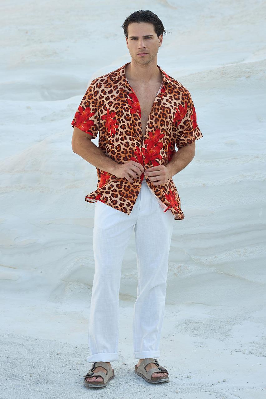 Runaway The Label JARIO SHIRT - LEOPARD ROSE