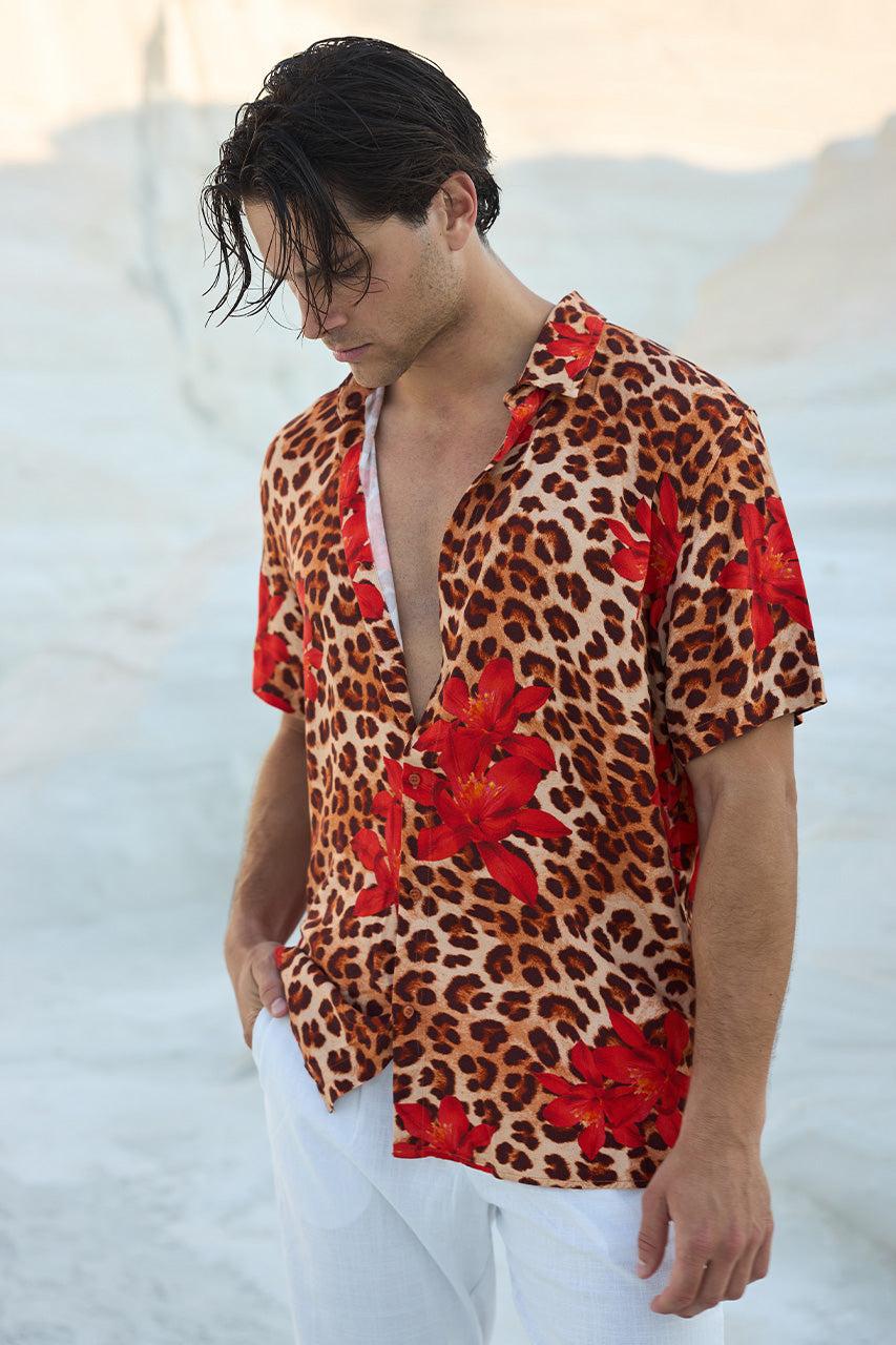 runaway the label JARIO SHIRT - LEOPARD ROSE