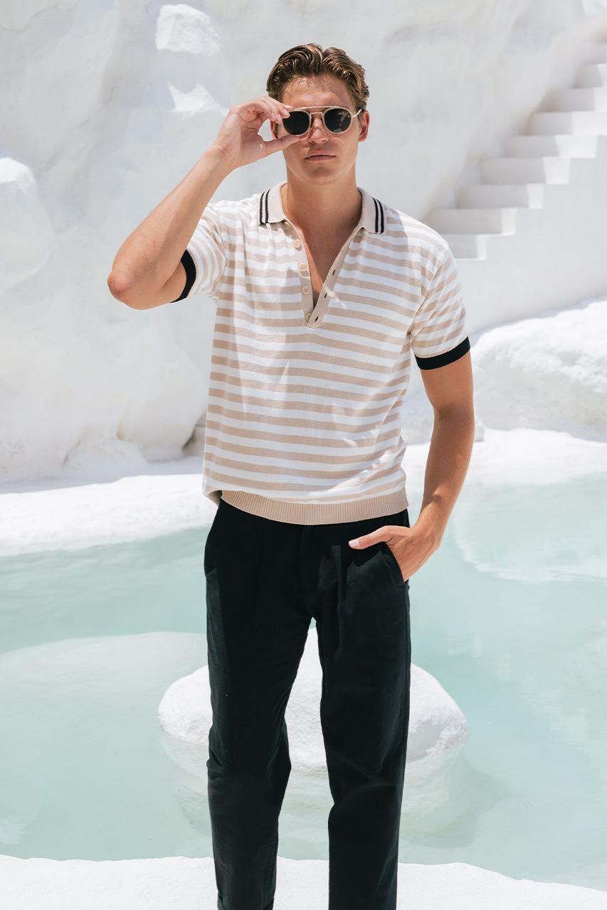 Runaway The Label KAIN TOP - SAND STRIPE