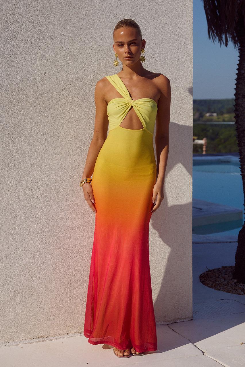 Runaway The Label KYREE MAXI DRESS - MIMOSA OMBRE