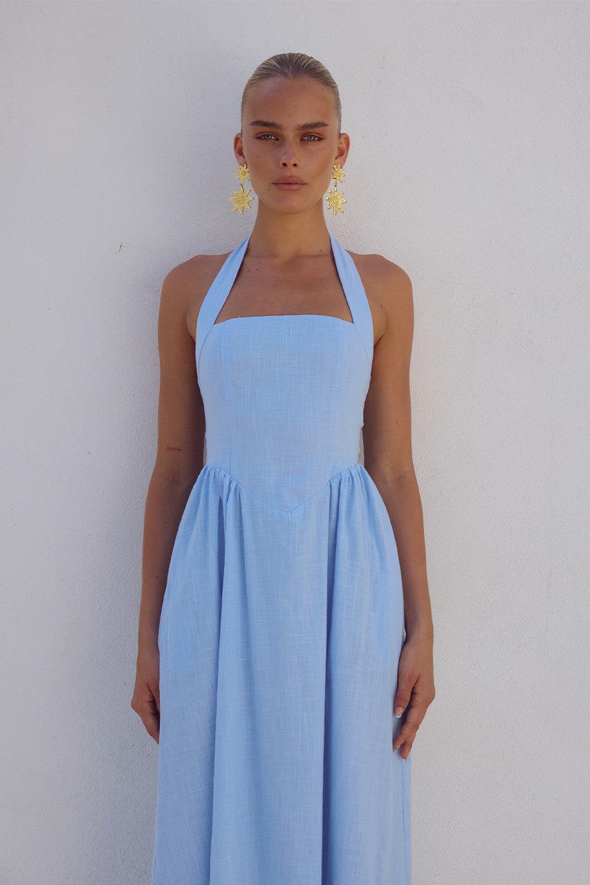 Runaway The Label LOCKLEA MIDI DRESS - ICE BLUE