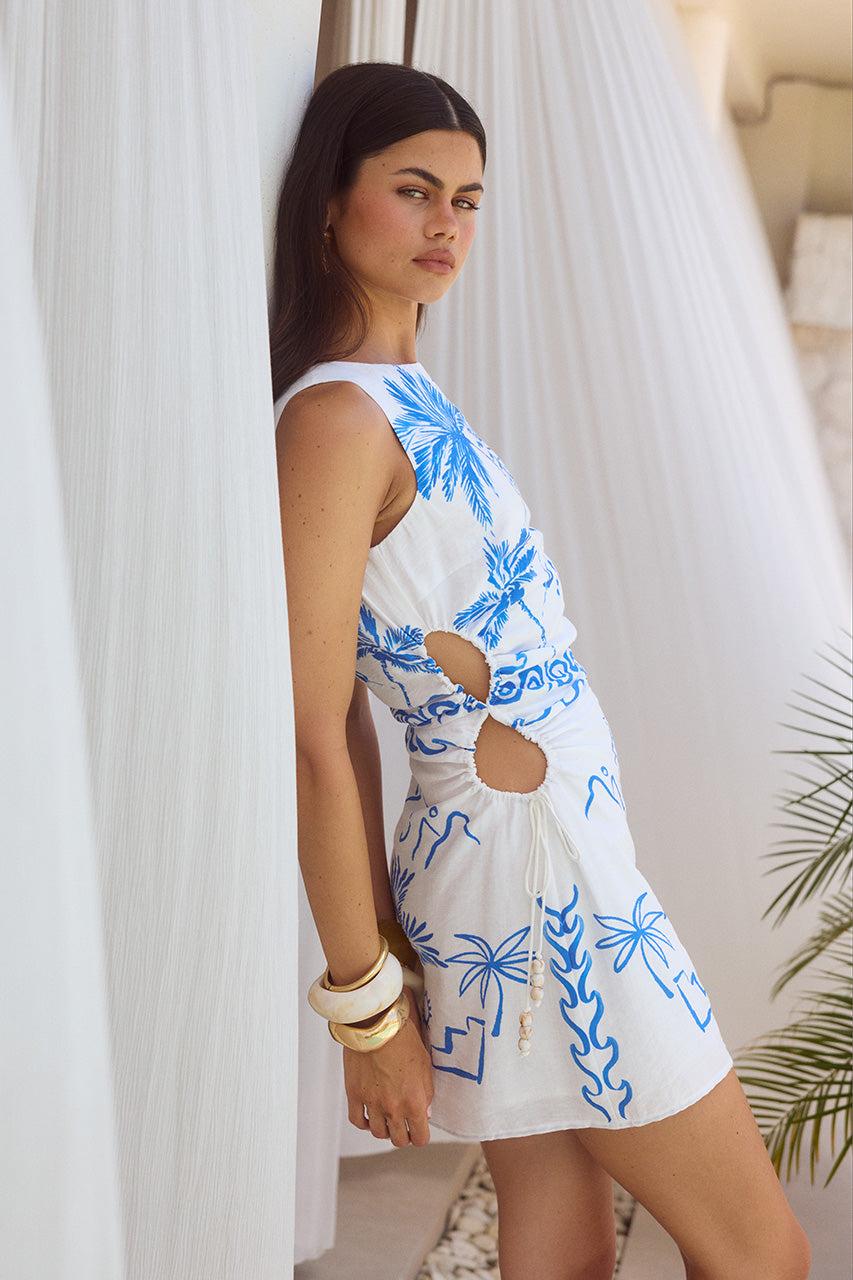 Runaway The Label LOUELLA MINI DRESS - ASTLEY BLUE