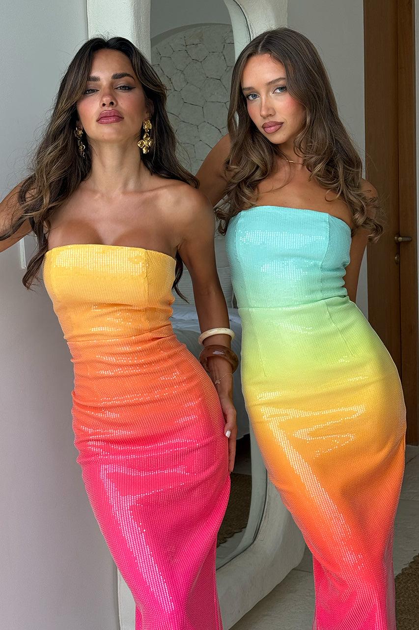 Runaway The Label MALIBU MIDI DRESS - MULTI