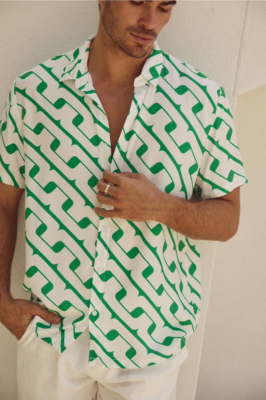 Runaway The Label MASON SHIRT - GREEN