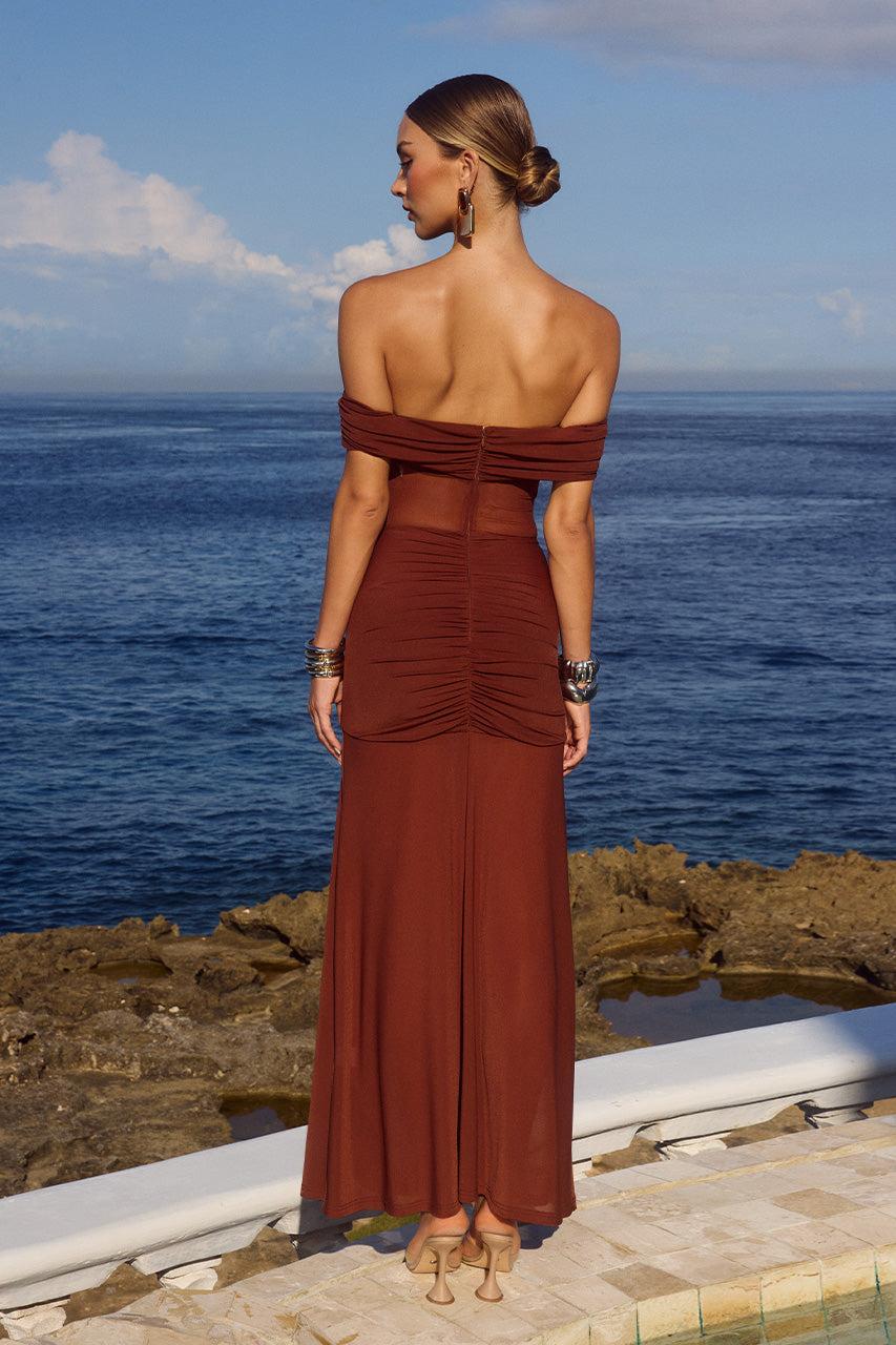 Runaway The Label MEILA MAXI DRESS - ESPRESSO