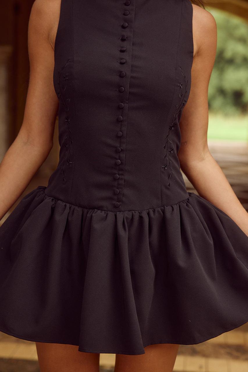 Runaway The Label NEVAH MINI DRESS - BLACK