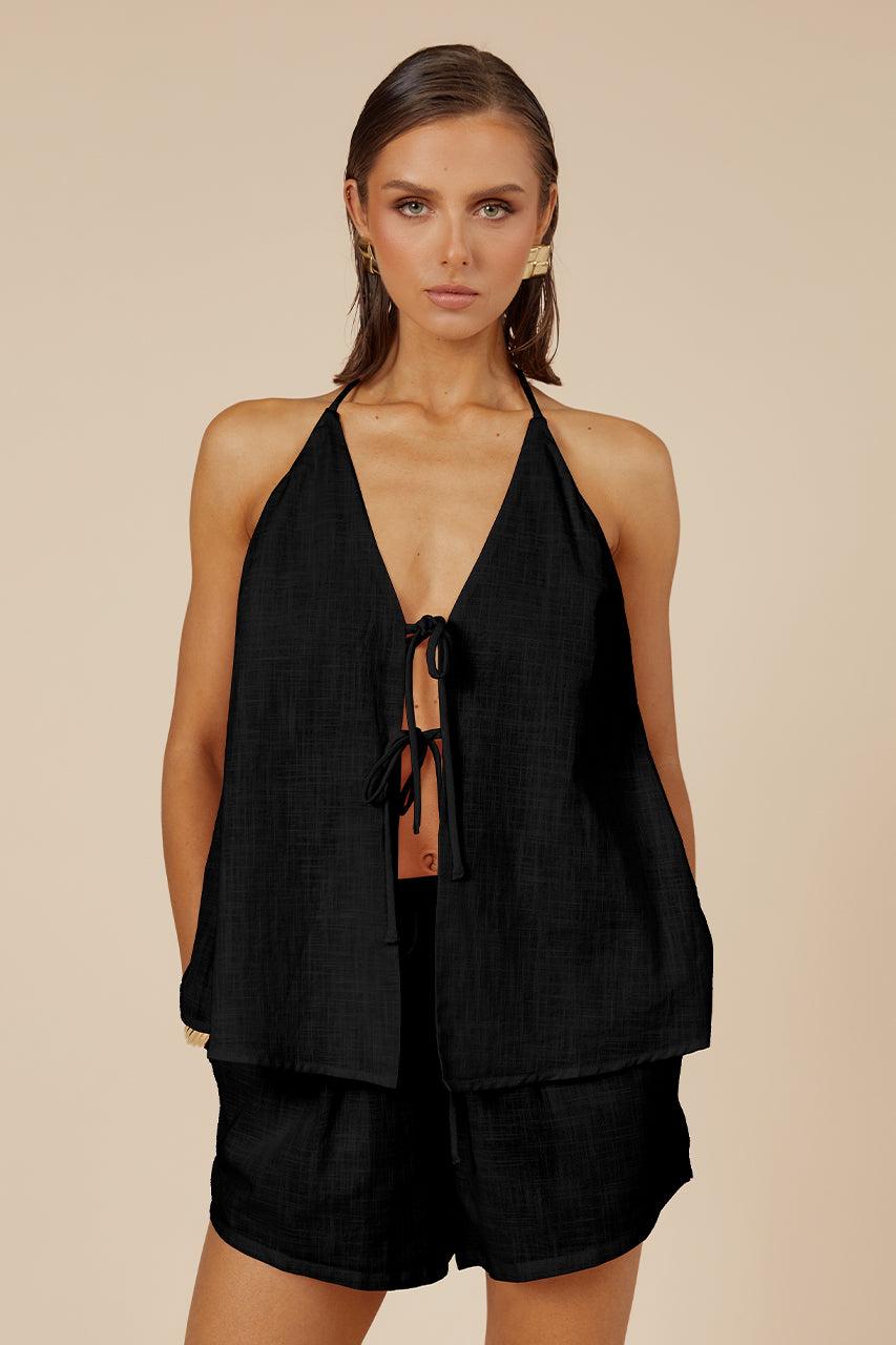 runaway the label OCTAVIA SHORT - BLACK